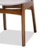 BOWERY HILL 2-Piece Dining Chair Set, Solid Oak and Rubberwood, Walnut Brown Finish, Foam-Padded Polyester Upholstery, Curved Backrest, 31.5 in High, Comfortable Modern Dining Room Seating view 4
