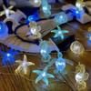 JASHIKA Marine Life String Lights, Whale Shark Beluga,Turtles, Starfish Seahorse Giant Clam Decorative Lights view 4