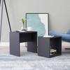 2-Piece Chipboard Nesting Coffee Table Set Modern Couch Table Set Shelving-Design Side Table Furniture Set for Living Room Bedroom Office 18.9" x 11.8" x 17.7" view 1