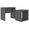 2-Piece Chipboard Nesting Coffee Table Set Modern Couch Table Set Shelving-Design Side Table Furniture Set for Living Room Bedroom Office 18.9" x 11.8" x 17.7" view 3