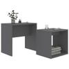 2-Piece Chipboard Nesting Coffee Table Set Modern Couch Table Set Shelving-Design Side Table Furniture Set for Living Room Bedroom Office 18.9" x 11.8" x 17.7" view 4