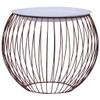 2 Pcs Coffee Table Set with MDF Tabletop Metal Frame Couch Table Set Basket Design Side Table Furniture Set for Living Room Bedroom 20.1" x 20.1" x 16.1" view 4