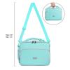 Amersun Lunch Bag for Kids[Patent Design], Insulated School Lunch Box with Adjustable Shulder Strap & 2 Pockets for Teen Girl Boy,Lunch Cooler with Padded Inner Keep Food Warm Cold Fresh,Sea Blue view 3