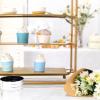 19" Tall Gold Metal Tiered Cupcake Stand, 3 Tier Square Cupcake Holder, Dessert Display Stand view 3