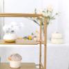 19" Tall Gold Metal Tiered Cupcake Stand, 3 Tier Square Cupcake Holder, Dessert Display Stand view 4