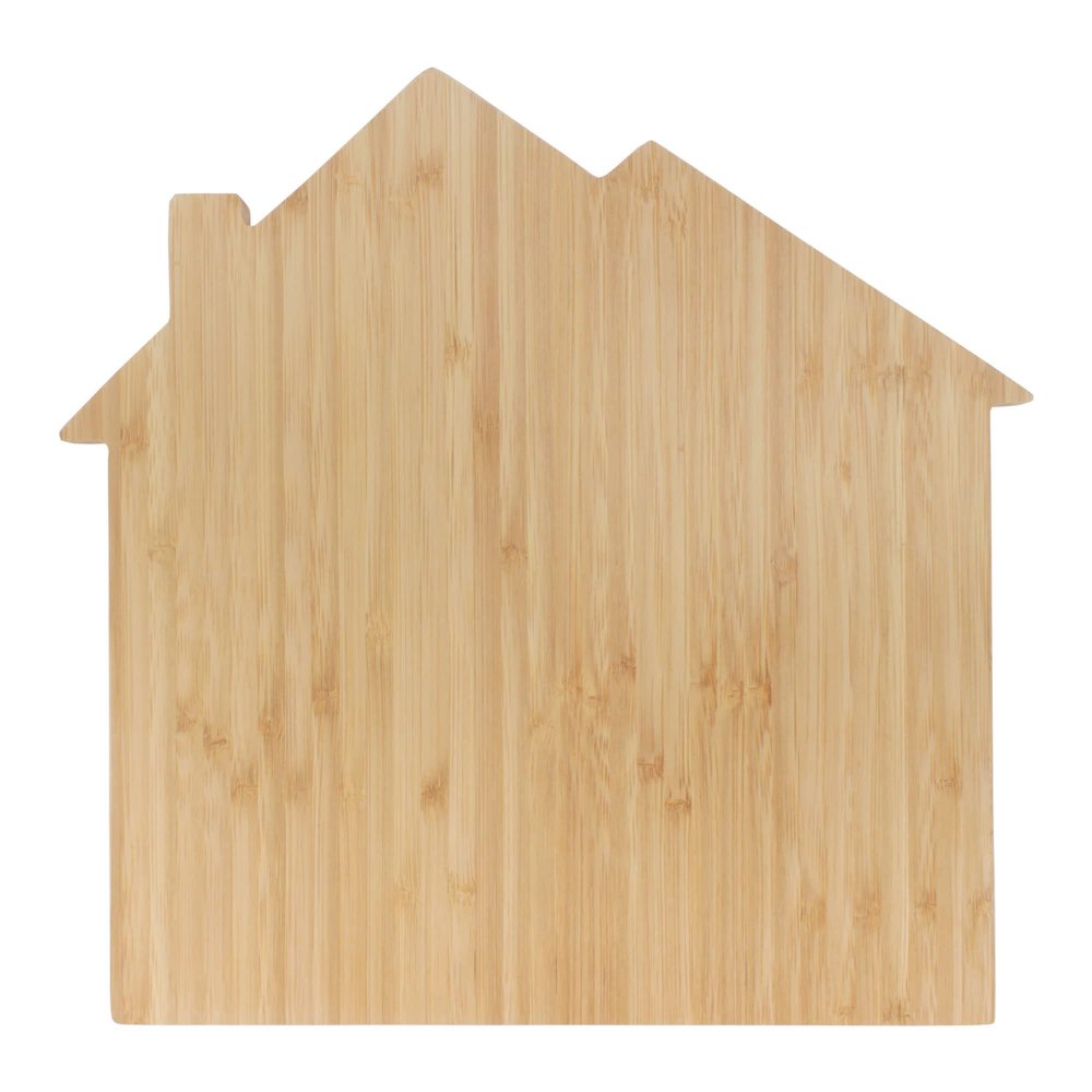 BambooMN House Shaped Bamboo Serving and Cutting Board - 11.75" x 12" x .75" - 3 Piece