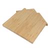 BambooMN House Shaped Bamboo Serving and Cutting Board - 11.75" x 12" x .75" - 3 Piece view 3