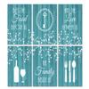Wall Art Boutique - Bless The Food Before Us, The Family Beside Us, and The Love Between Us - Set of 6 Wall Art Prints - HOME421 (16 inches x 20 inches Canvas) view 1