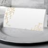 Golden Leaf Food Tent Labels - 25 Pack Wedding & Banquet Table Cards - Perfect for Place Cards, Buffet Food Labels (FZ-a07) view 3