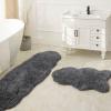Ashler Runners Bathroom Rugs Long Non Slip Rug Sets 2 Piece, Dark Grey Water Absorbing Bath Mat Ultra Soft Shower Rugs, Plush Machine Washable Bathroom Carpet, 24 x 36 & 24 x 72 inches view 1