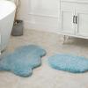 Ashler Runners Long Non Slip Bathroom Rug Sets 2 Piece, Blue Water Absorbing Ultra Soft Shower Rugs, Plush Machine Washable Bathroom Carpet, 17 x 24 & 24 x 36 inches view 1