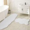Ashler Bathroom Rugs Sets 2 Piece, White Bath Rugs 2 PC, Water Absorbing Bath Mats, Soft Rectangle Bathroom Carpet, Machine Washable - 24x36 & 24x72 view 1
