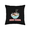 Funny send noods ramen bowl Throw Pillow view 1