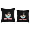 Funny send noods ramen bowl Throw Pillow view 3