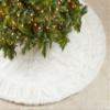SARO LIFESTYLE Faux Fur Tree Skirt, White, 72" (664.W72R) view 1