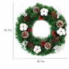 WSYKC Christmas Wreath, 15.7IN Artificial Christmas Wreath, Artificial Christmas Wreath for Front Door Ornament Wall, Holiday Christmas Party Decorations view 3