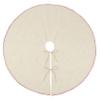 SARO LIFESTYLE Linen Christmas Tree Skirt  Toscana Collection  Natural with Red Piping  Classic Holiday Farmhouse Dcor, 72", Red view 2