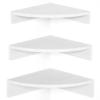 Alsonerbay White Corner Shelf Wall Mount, Set of 3 Floating Shelves for Storage and Display, Rustic Wood Shelves for Bedroom, Living Room, Bathroom, Entryway, Garage view 1