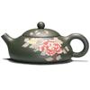 220ml Purple Clay Teapot Hand Painted Peony Pattern Handmade Kettle Kung Fu Tea Set view 1