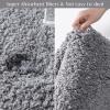 Ashler Runners Bathroom Rugs Long Non Slip Rug Sets 2 Piece, Grey Water Absorbing Bath Mat Ultra Soft Shower Rugs, Plush Machine Washable Bathroom Carpet, 17 x 24 & 24 x 36 inches view 3