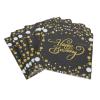 ABOOFAN 100Pcs Gold Luncheon Paper Napkins Birthday Tissue Paper for Wedding Baby Bridal Shower Christmas Cocktail Dessert Dinner Holiday Towels Black view 1