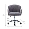 Velvet Office Desk Chair, Upholstered Tufted Desk Chair, 360 Swivel Height Adjustable Comfy Upholstered Leisure Arm Accent Chair, Cute Modern Vanity Chair for Home/Office/Bedroom/Living Room (Gray) view 2