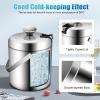 1.3L Insulated Ice Bucket with Lid & Handle & Tongs, Double-Wall Stainless Steel Wine Champagne Beer Beverage Bar Tools Ice Bucket Container Chiller for Home Bar,Chilling Beer view 3