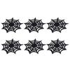 6Pcs Halloween Spider Web Coasters Washable Halloween Place Mats Decorative Spider Web Coasters Placemats Table Decorations Black view 1