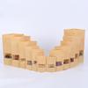 Crysdaralovebi 100pcs Packing Zip Lock Kraft Paper Window Bag Stand up Gift Dried Food Fruit Tea Packaging Pouches Zipper Self Sealing Bags (18X26cm) view 1