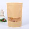 Crysdaralovebi 100pcs Packing Zip Lock Kraft Paper Window Bag Stand up Gift Dried Food Fruit Tea Packaging Pouches Zipper Self Sealing Bags (18X26cm) view 3