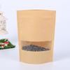 Crysdaralovebi 100pcs Packing Zip Lock Kraft Paper Window Bag Stand up Gift Dried Food Fruit Tea Packaging Pouches Zipper Self Sealing Bags (18X26cm) view 4
