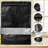 Stand-up Pouch Smell-Proof Edible Bag Packaging for Food-Storage - TOCKONIMN 100 Pack Resealable Containers for Candy Products Heat Sealable Ziplock Bags with Clear Window (7.0"x10.0", black) view 3