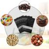 Stand-up Pouch Smell-Proof Edible Bag Packaging for Food-Storage - TOCKONIMN 100 Pack Resealable Containers for Candy Products Heat Sealable Ziplock Bags with Clear Window (7.0"x10.0", black) view 4