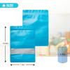 Stand-up Pouch Smell-Proof Edible Bag Packaging for Food-Storage - TOCKONIMN 100 Pack Resealable Containers for Candy Products Heat Sealable Ziplock Bags with Clear Window (7.0"x10.0", blue) view 2
