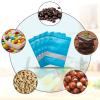 Stand-up Pouch Smell-Proof Edible Bag Packaging for Food-Storage - TOCKONIMN 100 Pack Resealable Containers for Candy Products Heat Sealable Ziplock Bags with Clear Window (7.0"x10.0", blue) view 4