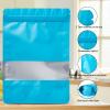 Stand-up Pouch Smell-Proof Edible Bag Packaging for Food-Storage - TOCKONIMN 100 Pack Resealable Containers for Candy Products Heat Sealable Ziplock Bags with Clear Window (5.5"x7.8", blue) view 3