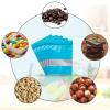Stand-up Pouch Smell-Proof Edible Bag Packaging for Food-Storage - TOCKONIMN 100 Pack Resealable Containers for Candy Products Heat Sealable Ziplock Bags with Clear Window (5.5"x7.8", blue) view 4