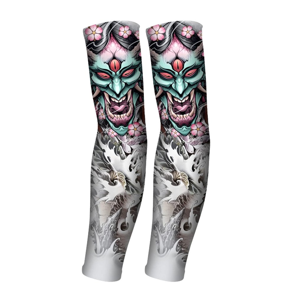 Aresvns Premium Tattoo sleeves for men, Cooling Arm Sleeves for Men and Women UV Sun Protection Arm Sleeves,Halloween makeup tattoo sleeve