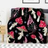 Avalokitesvara Raw Forest Mushrooms Flannel Blanket Super Soft and Warm for Bed Couch Sofa 120x90 Inch for Family view 1