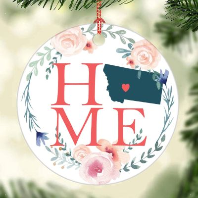 ArogGeld Montana Christmas Ornaments Home State Sweet Home Ornaments Pandemic Xmas Decor Christmas Tree Decorations Ornaments Keepsake Holiday Present 3''