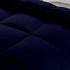 Navy Blue Box Stitched Down Alternative Blanket Olympic Queen (98'' x 98'') 600 GSM 800 Thread Count Premium All-Season Cotton 3PC view 3