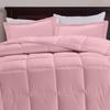 Baby Pink Box Stitched Down Alternative Blanket Olympic Queen (98'' x 98'') 600 GSM 800 Thread Count Premium All-Season Cotton 3PC view 1