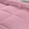 Baby Pink Box Stitched Down Alternative Blanket Olympic Queen (98'' x 98'') 600 GSM 800 Thread Count Premium All-Season Cotton 3PC view 3