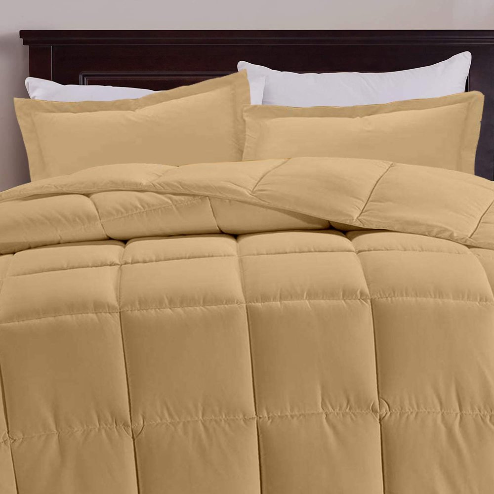 All Star Linen Taupe Box Stitched Down Alternative Blanket Eastern King 116'' x 108''