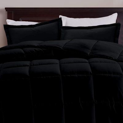 All Star Linen Black Box Stitched Down Alternative Blanket Palatial King 120x98