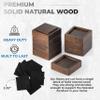 FASONLA Bed Risers, Furniture Risers (Set of 8) Lifts Height 1", 2", 3" or 4", Solid Natural Wood Risers, Non-Slip Recessed Hole to Heavy Bed/Furniture (Walnut Color) view 4