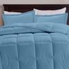 All Star Linen Light Blue Box Stitched Down Alternative Blanket Palatial King 120x98 view 1