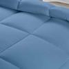 All Star Linen Light Blue Box Stitched Down Alternative Blanket Palatial King 120x98 view 3