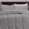 All Star Linen Light Grey Box Stitched Down Alternative Blanket Eastern King 116'' x 108'' view 1
