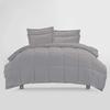 All Star Linen Light Grey Box Stitched Down Alternative Blanket Eastern King 116'' x 108'' view 2